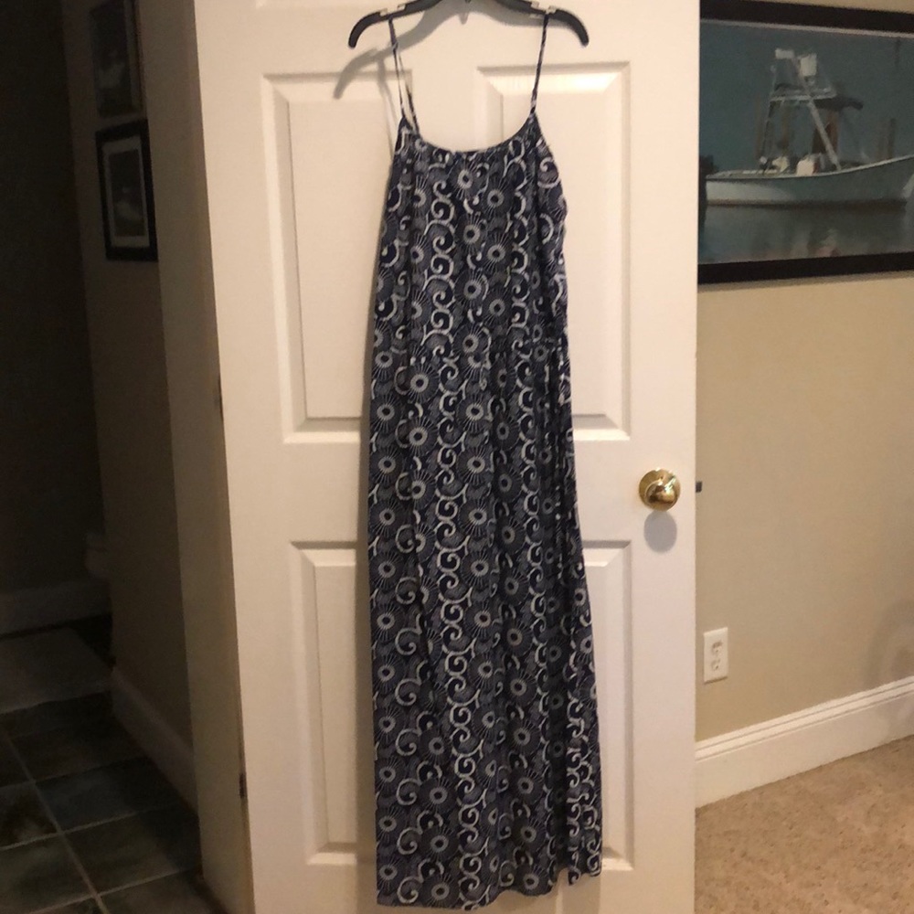 Blue & white maxi sundress